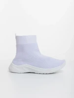 Pantofi sport dama albi din material textil Demaria