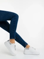 Pantofi sport dama argintii din piele ecologica Lorimar