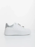 Pantofi sport dama argintii din piele ecologica Lorimar