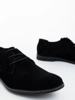 Pantofi barbati negri din piele ecologica intoarsa Wolter