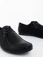 Pantofi barbati negri din piele ecologica Severus