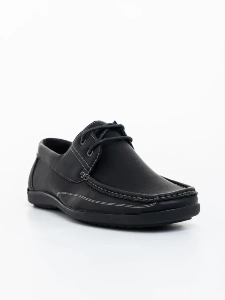 Pantofi barbati negri din piele ecologica Reggie