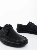 Pantofi barbati negri din piele ecologica Reggie