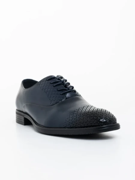 Pantofi barbati albastri din piele ecologica Zador