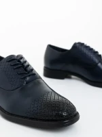 Pantofi barbati albastri din piele ecologica Zador