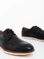 Pantofi barbati negri din piele ecologica Stefano