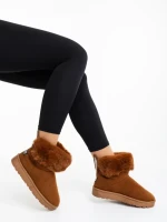 Cizme dama camel din material textil Ezera