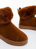 Cizme dama camel din material textil Ezera