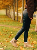 Cizme dama bej din material textil Diera