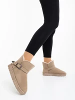 Cizme dama bej din material textil Diera