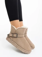 Cizme dama bej din material textil Diera