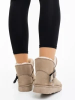 Cizme dama bej din material textil Diera