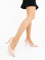 Pantofi dama cu toc nude din material textil Dorma