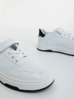 Pantofi sport dama albi cu negru din piele ecologica Klarisa