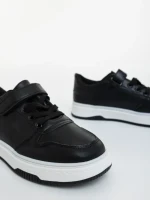 Pantofi sport dama negri cu alb din piele ecologica Klarisa