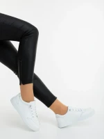 Pantofi sport dama albi din piele ecologica Aventina