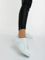 Pantofi sport dama albi din piele ecologica Mivara