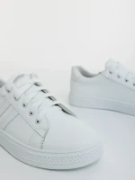 Pantofi sport dama albi din piele ecologica Mivara