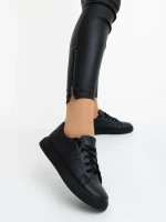 Pantofi sport dama negri din piele ecologica Mivara