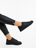 Pantofi sport dama negri din piele ecologica Mivara