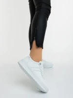 Pantofi sport dama albi din piele ecologica Anzara