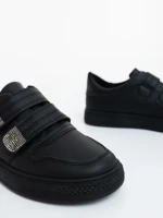 Pantofi sport dama negri din piele ecologica Mikana