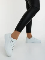 Pantofi sport dama albi din piele ecologica Nimira