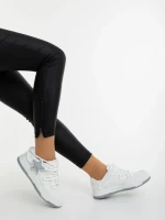 Pantofi sport dama albi din piele ecologica Serenza