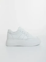 Pantofi sport dama albi din piele ecologica Rivenia