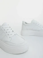 Pantofi sport dama albi din piele ecologica Rivenia