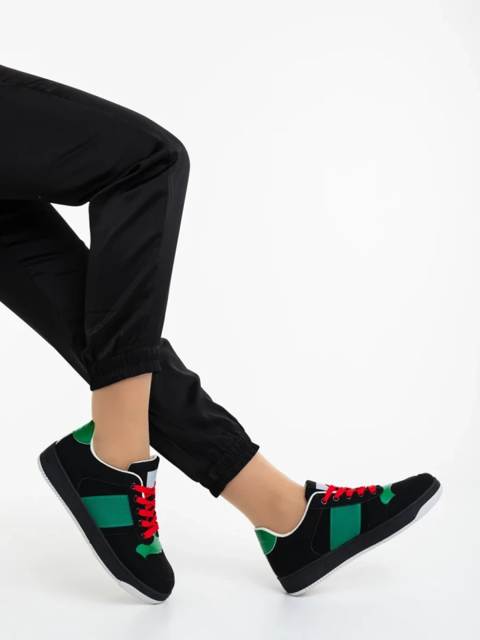 Pantofi sport dama negri din material textil Areka