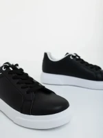 Pantofi sport barbati negri cu alb din piele ecologica Karcen