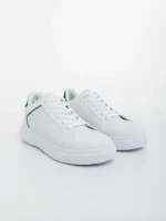 Pantofi sport barbati albi cu verde din piele ecologica Karcen
