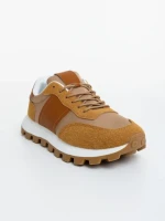 Pantofi sport barbati camel din piele ecologica si material textil Luxton