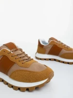 Pantofi sport barbati camel din piele ecologica si material textil Luxton