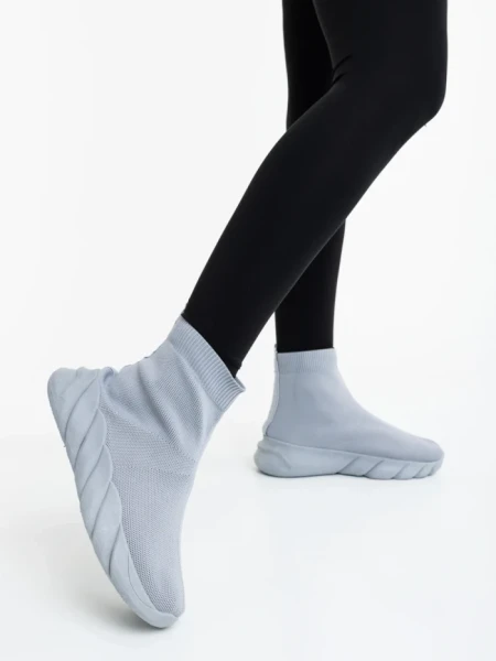 Pantofi sport dama gri din material textil Razara