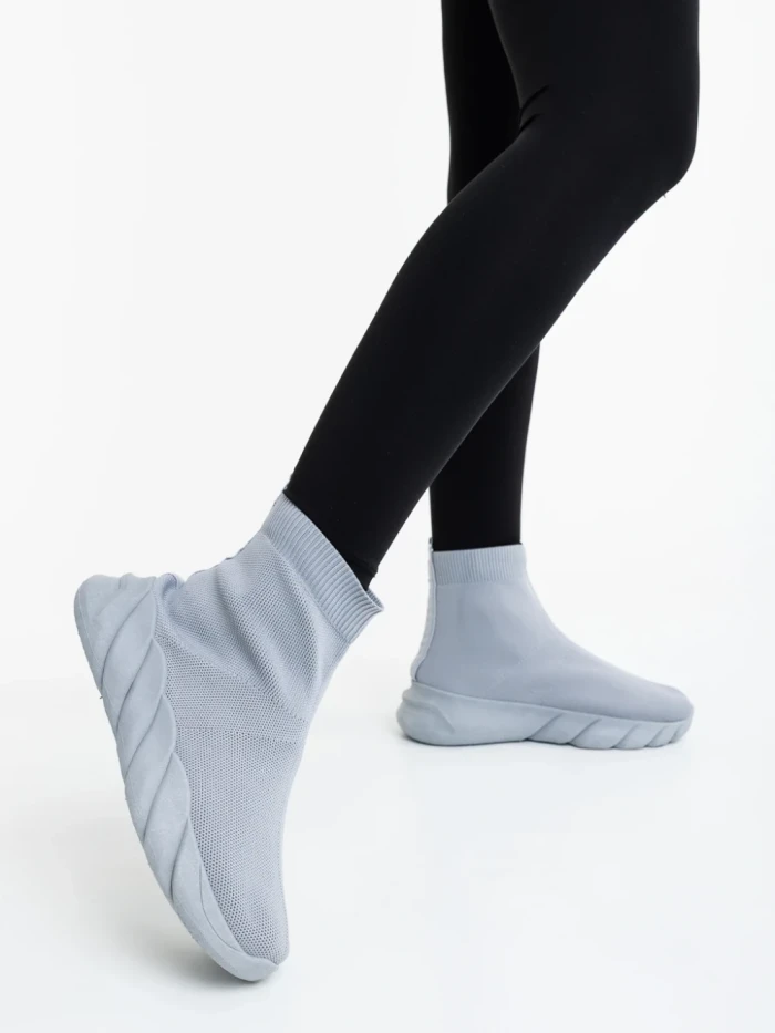 Pantofi sport dama gri din material textil Razara