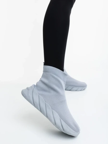 Pantofi sport dama gri din material textil Razara