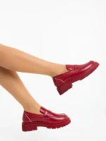 Mocasini dama grena din piele ecologica Sumira