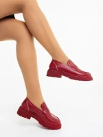 Mocasini dama grena din piele ecologica Sumira