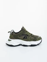 Pantofi sport dama verzi din piele ecologica si material textil Nuzia