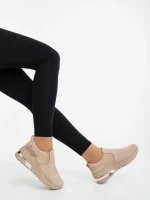 Pantofi sport dama bej din material textil Zaruka