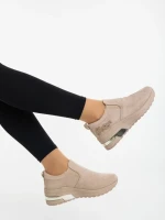 Pantofi sport dama bej din material textil Zaruka