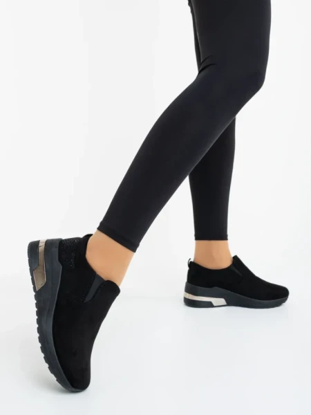 Pantofi sport dama negri din material textil Zaruka