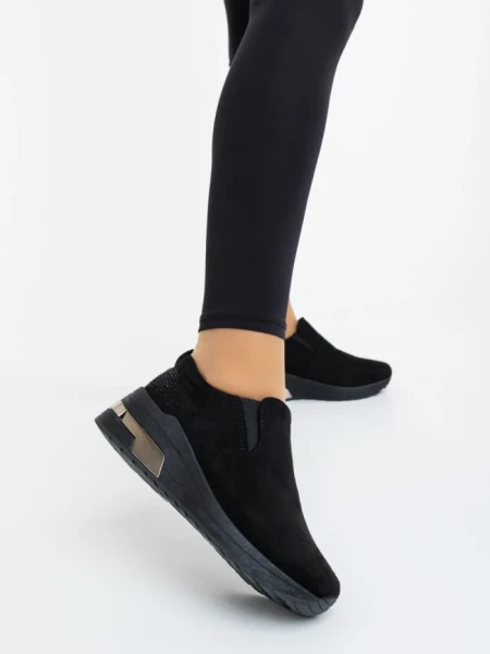 Pantofi sport dama negri din material textil Zaruka