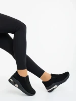 Pantofi sport dama negri din material textil Zaruka