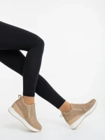 Pantofi sport dama bej din material textil Lovara