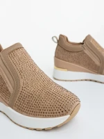 Pantofi sport dama bej din material textil Lovara