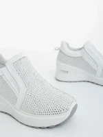 Pantofi sport dama albi din material textil Lovara