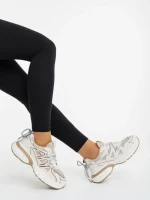 Pantofi sport dama bej din piele ecologica si material textil Lotiva